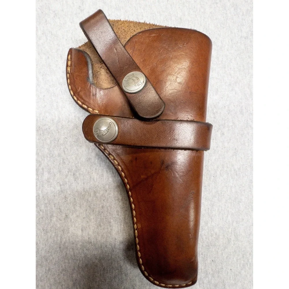 Vtg Hunter 1100G-17‎ Brown Leather Holster Hunting Shooting Sports Tactical